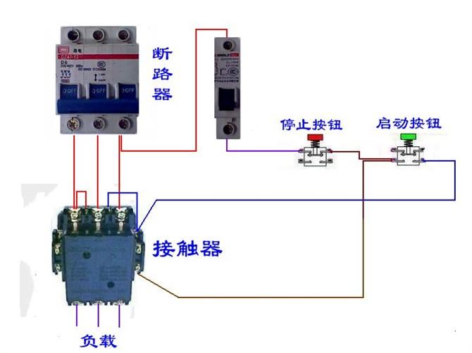 断路器线圈与电表接线图,三相四线制电表和断路器接线图