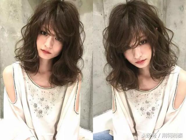 齐肩混乱卷中长发,波浪卷中长发型图片2018
