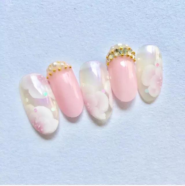 美甲推荐款式仙女,美甲推荐小花