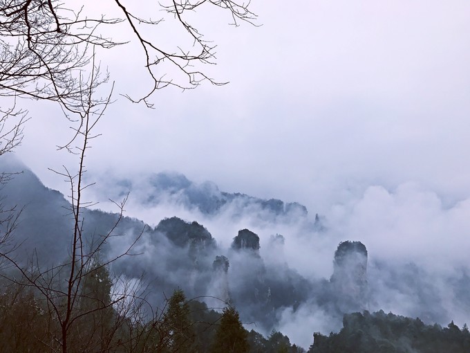 七天六晚长沙张家界吃货视角带你领略冰天雪地的张家