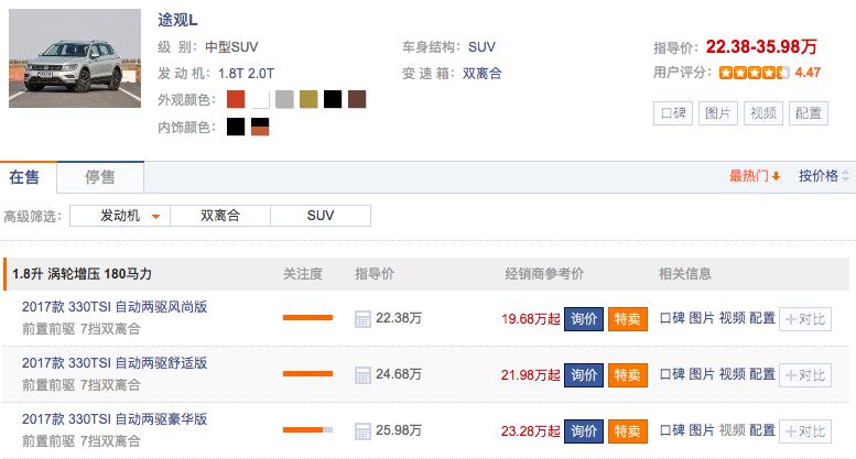 大众途观销量5月,途观销量2月份