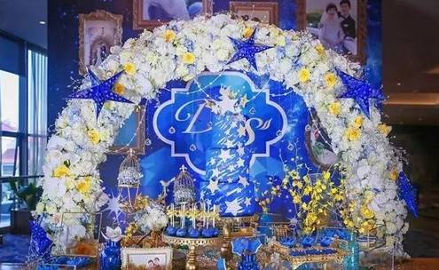 星空梦幻婚礼场景布置需要多少钱,星空厅婚礼现场适合穿什么婚纱