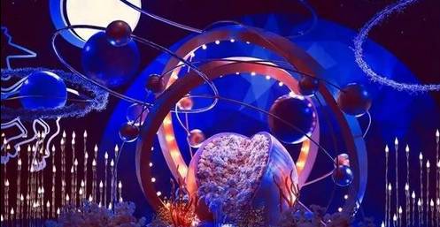 星空梦幻婚礼场景布置需要多少钱,星空厅婚礼现场适合穿什么婚纱