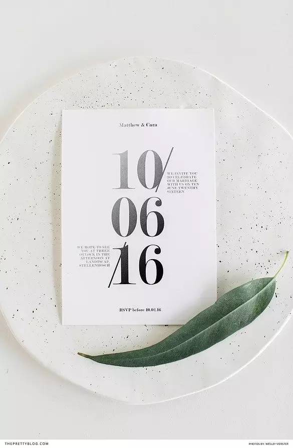 复古婚礼请柬心形,超有设计感的婚礼请柬模板