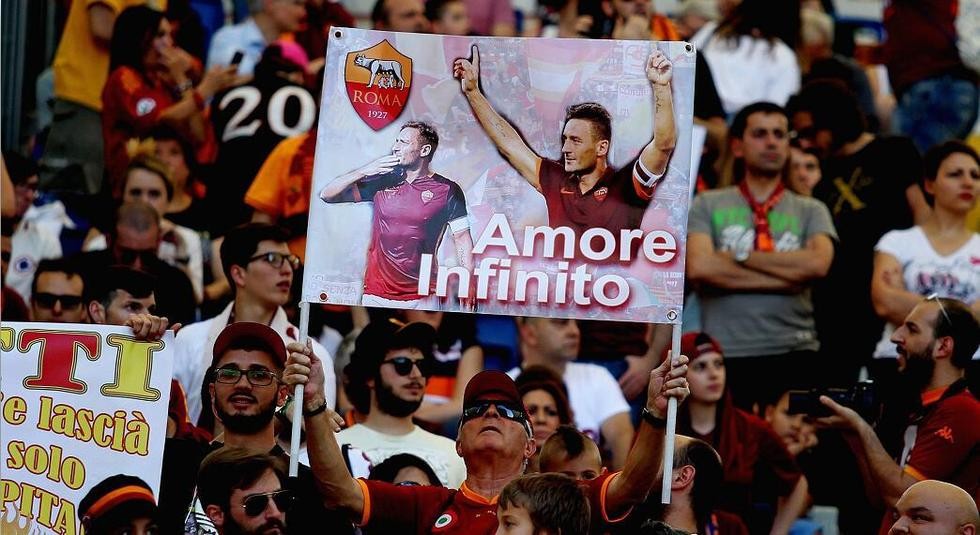 足球狼王托蒂告别,托蒂的标志性传奇