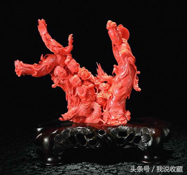 珊瑚珠子50万左右,红珊瑚一百多万的