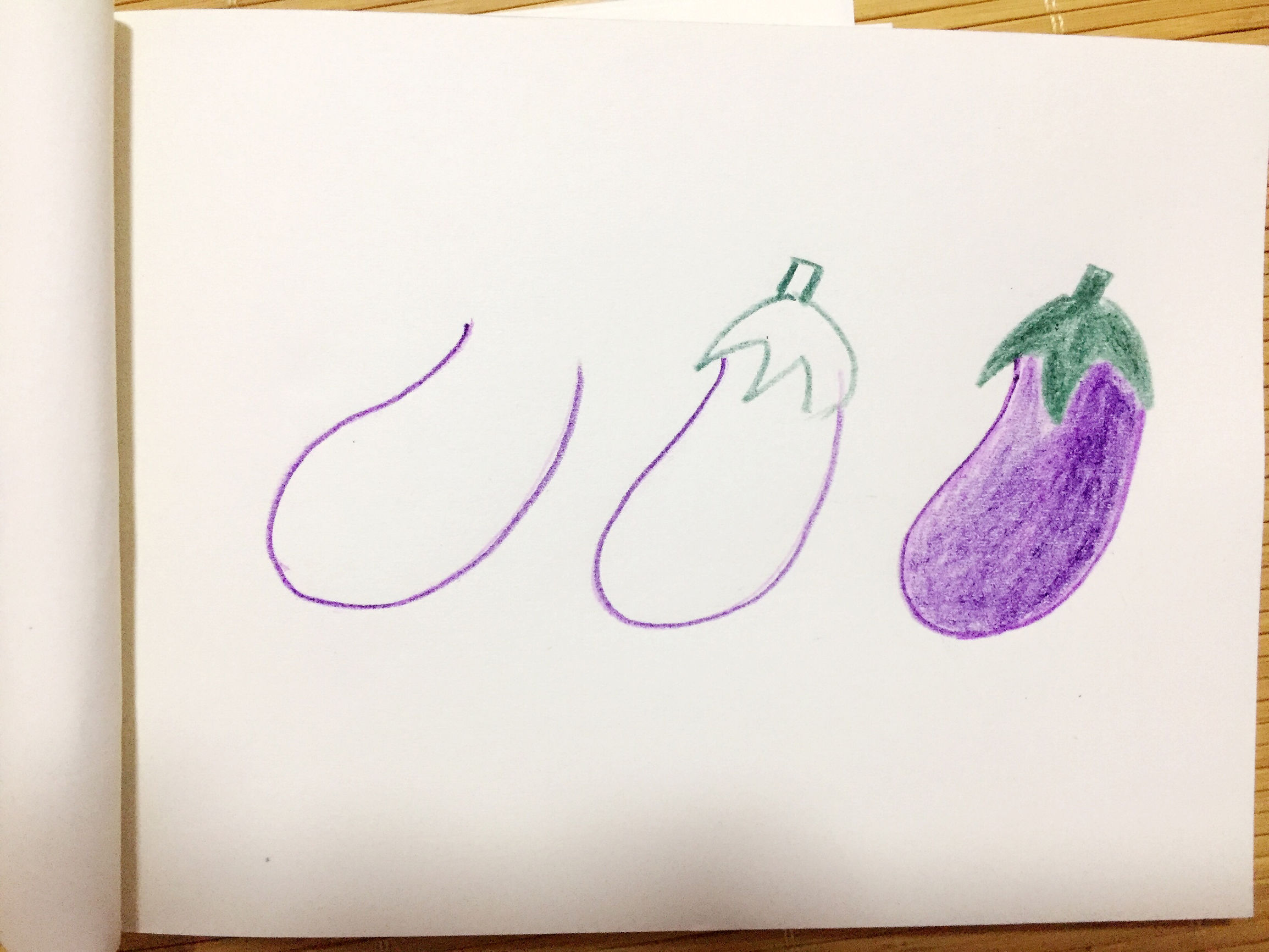 秋天的蔬果简笔画幼儿园,蔬果食物简笔画可爱