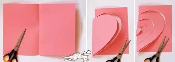 爱心简单折纸手工幼儿园,3-6岁幼儿折纸手工爱心