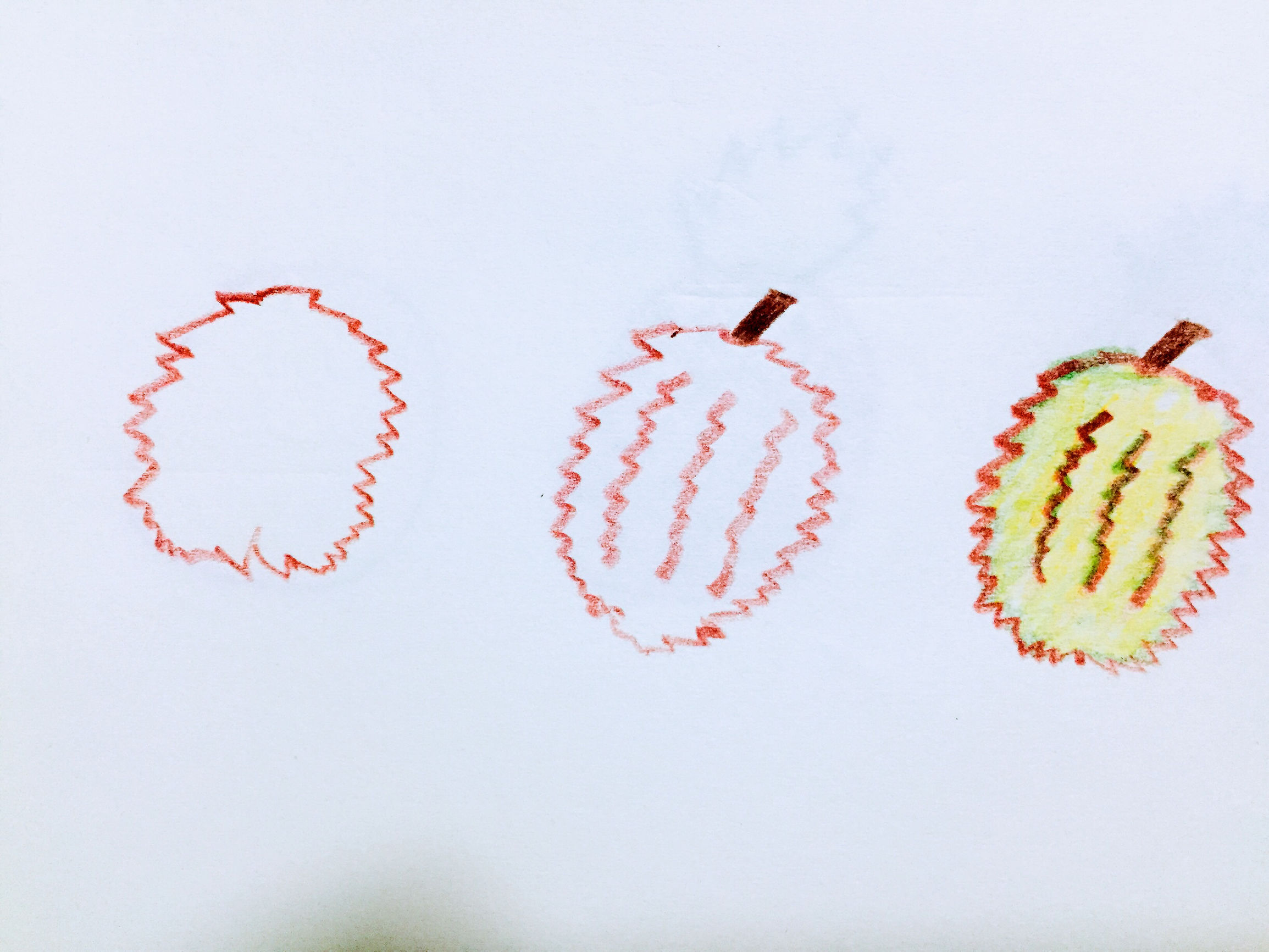 秋天的蔬果简笔画幼儿园,蔬果食物简笔画可爱