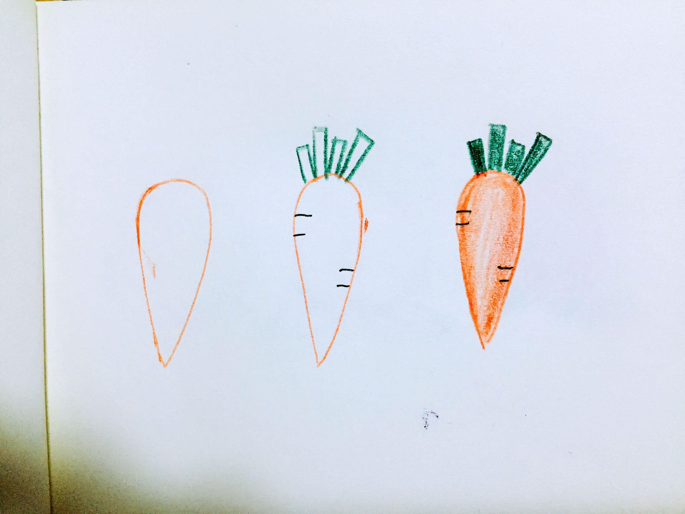 秋天的蔬果简笔画幼儿园,蔬果食物简笔画可爱