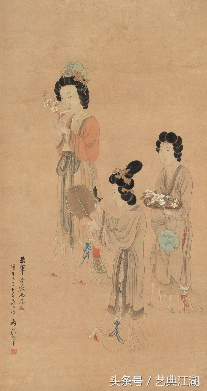 中国历代绘画大师长卷经典仕女图,国画大师的仕女图精品