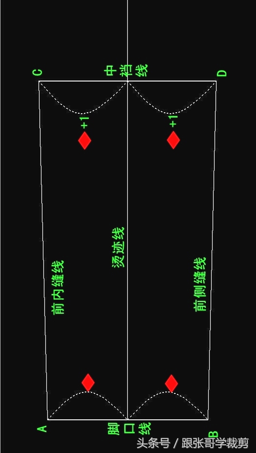 零基础学裁剪女裤,裁剪教程精品女直筒裤