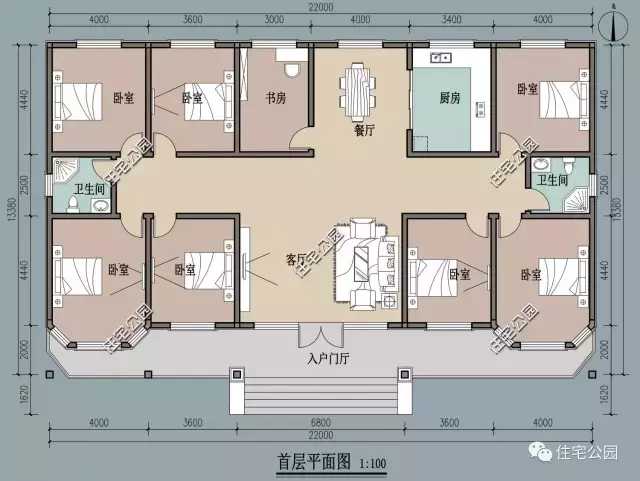 农村平层自建房宅基地窄小,农村宅基地平层设计图