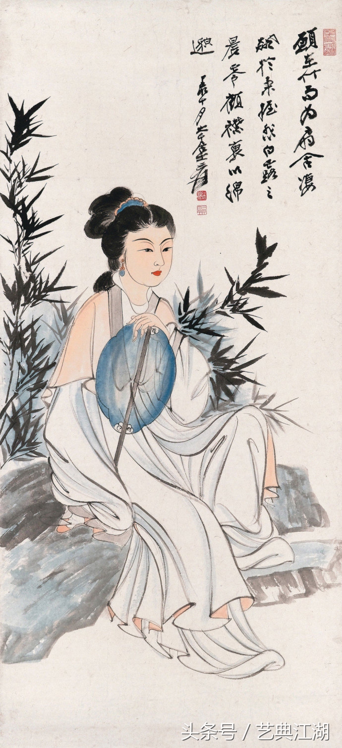 中国历代绘画大师长卷经典仕女图,国画大师的仕女图精品