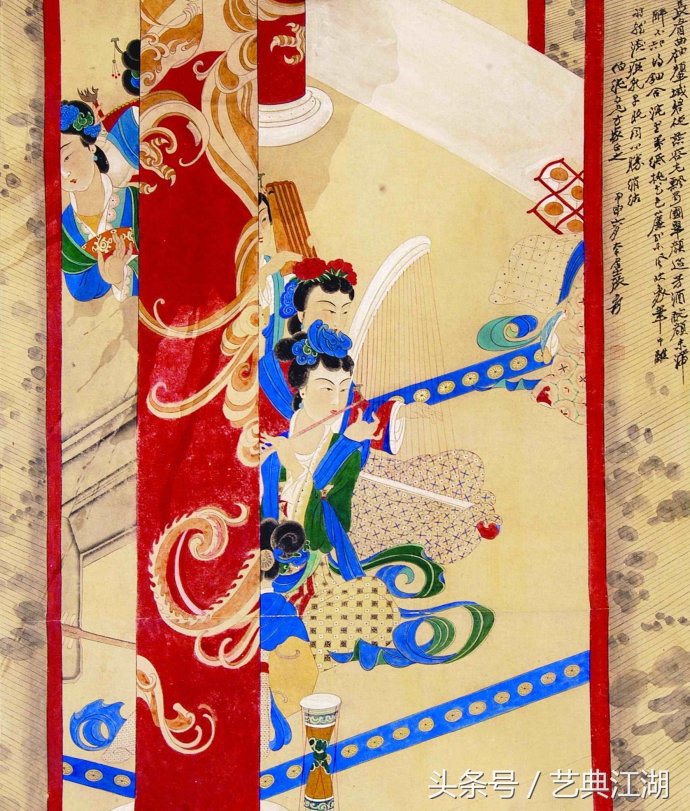 中国历代绘画大师长卷经典仕女图,国画大师的仕女图精品