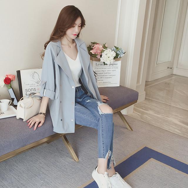 减龄穿搭夏季宽牛仔裤,牛仔裤夏搭雪纺衫