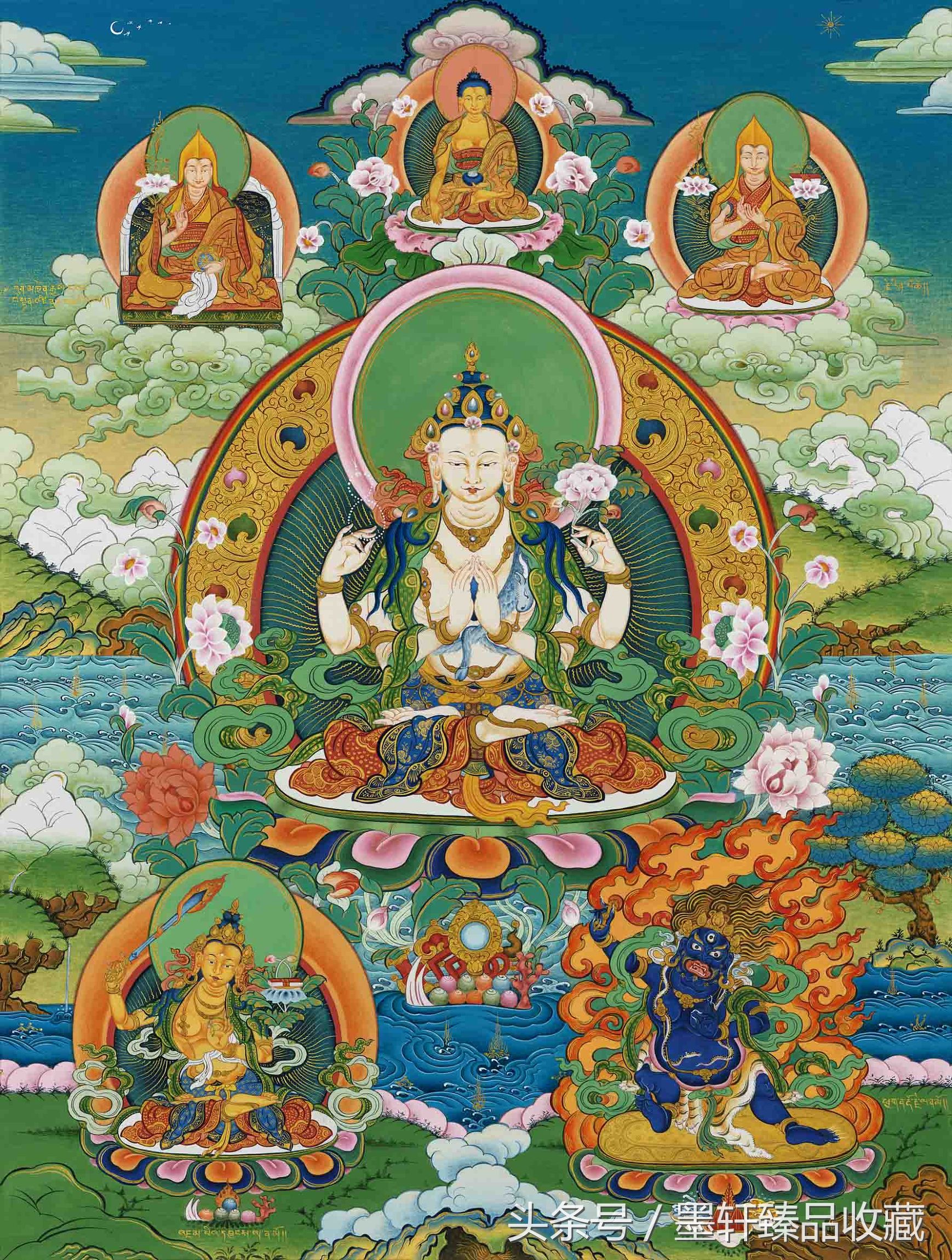 佛山唐卡国画,唐卡绘画作品欣赏图片高清