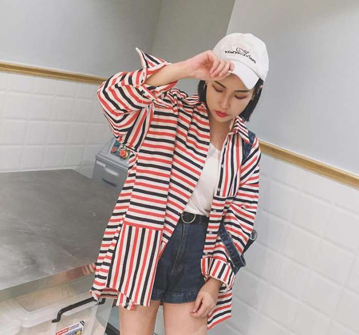 经典百搭条纹衬衫,条纹衬衫一衣多穿系列风格