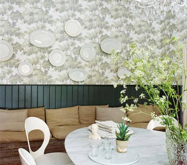 护墙板壁纸效果图,护墙板加壁纸好看吗