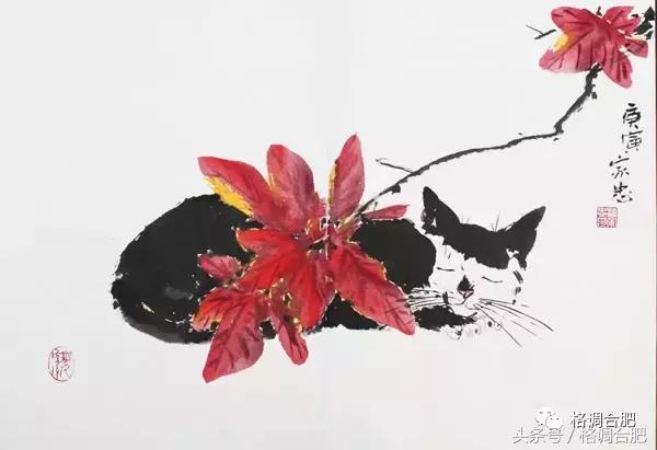 痴迷画画，除了教书就是水墨画