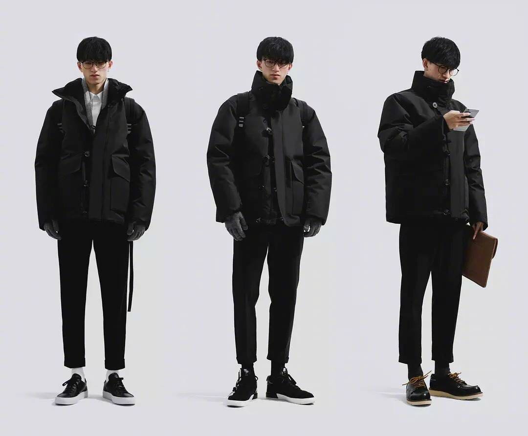秋冬季时尚有型男装套装,保暖又不笨重的穿搭男
