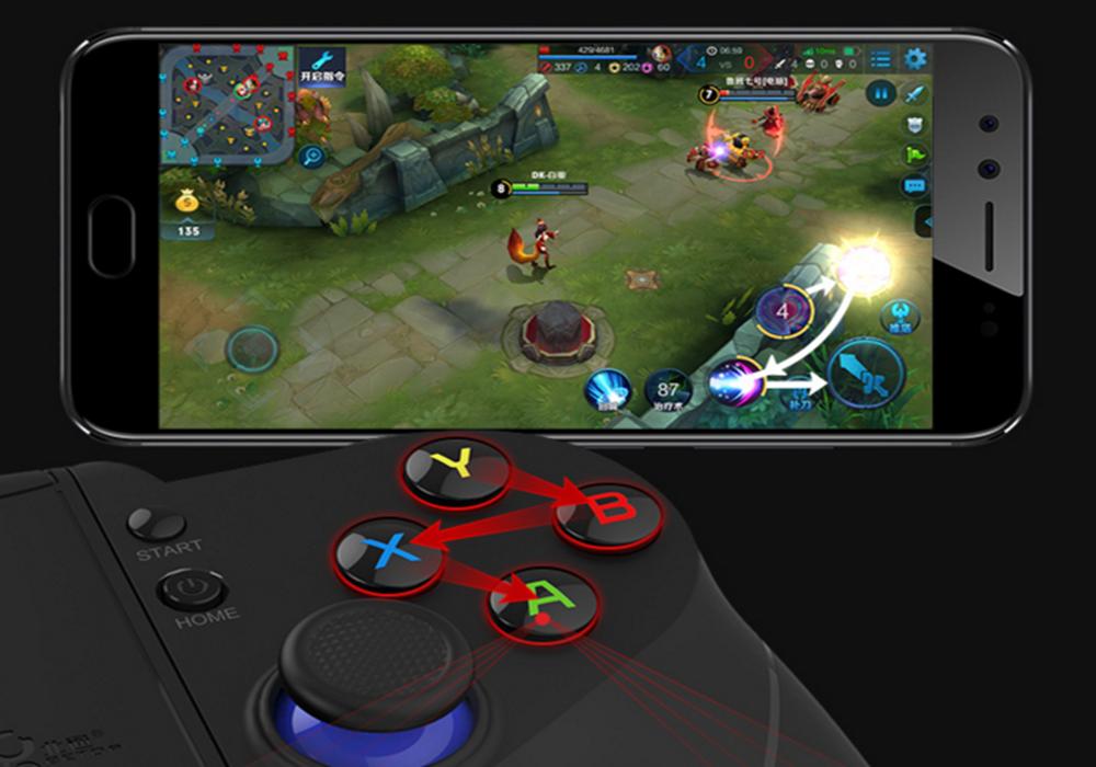 北通p1手柄测试,王者光荣双按键手柄一键连招神器