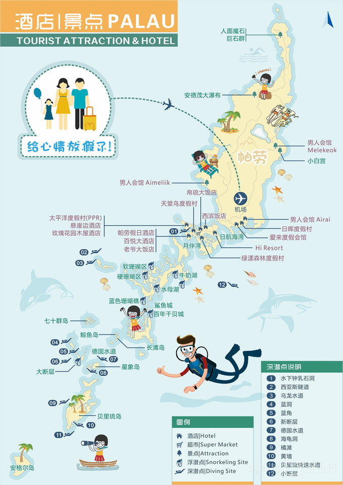 帕劳出海自由行,帕劳坐船旅游攻略