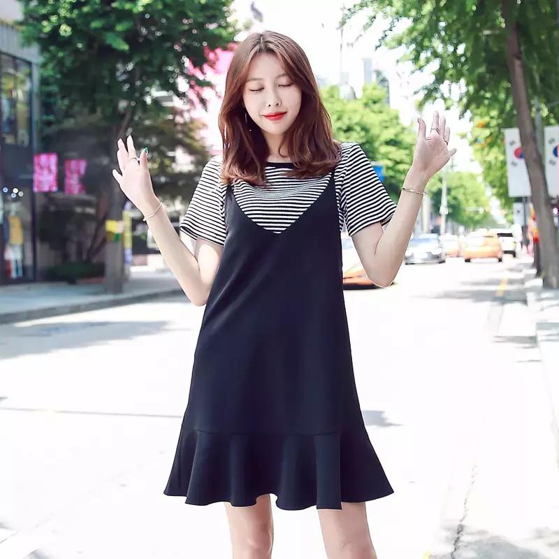 吊带连衣裙叠衣法,吊带连衣裙套装减龄