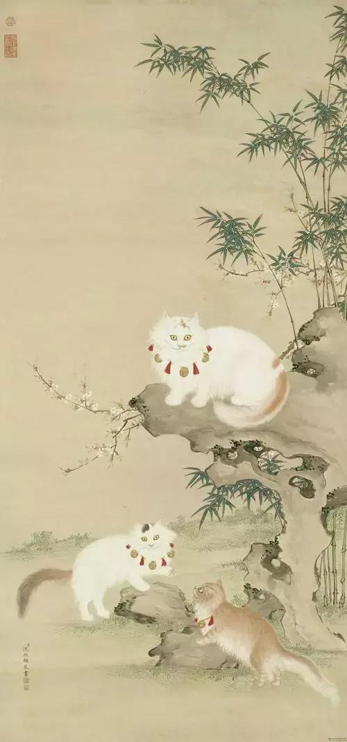 唐伯虎画猫名家作品,中国古代名家画的猫