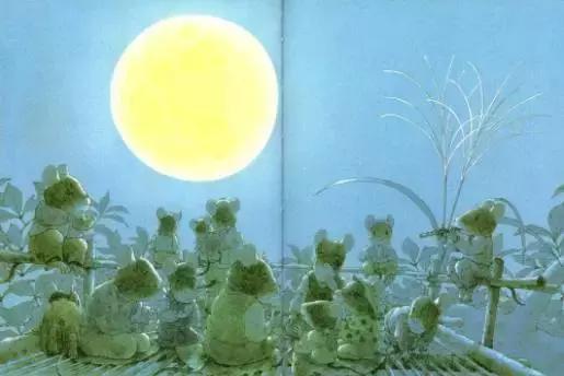 14只老鼠赏月的绘本图片,老鼠赏月绘本故事