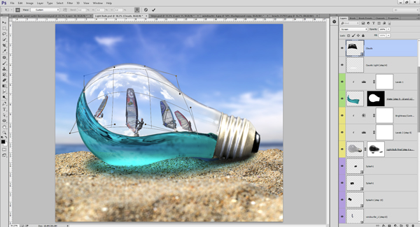 ps灯泡教程视频,ps平面灯泡教程