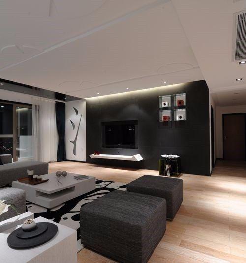 电视组合柜子两边放什么好,客厅电视组合柜