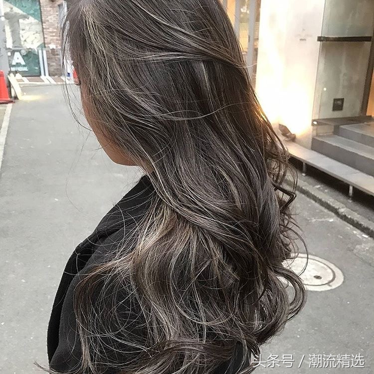 灰色调色教程美发,深铅笔灰色头发配方