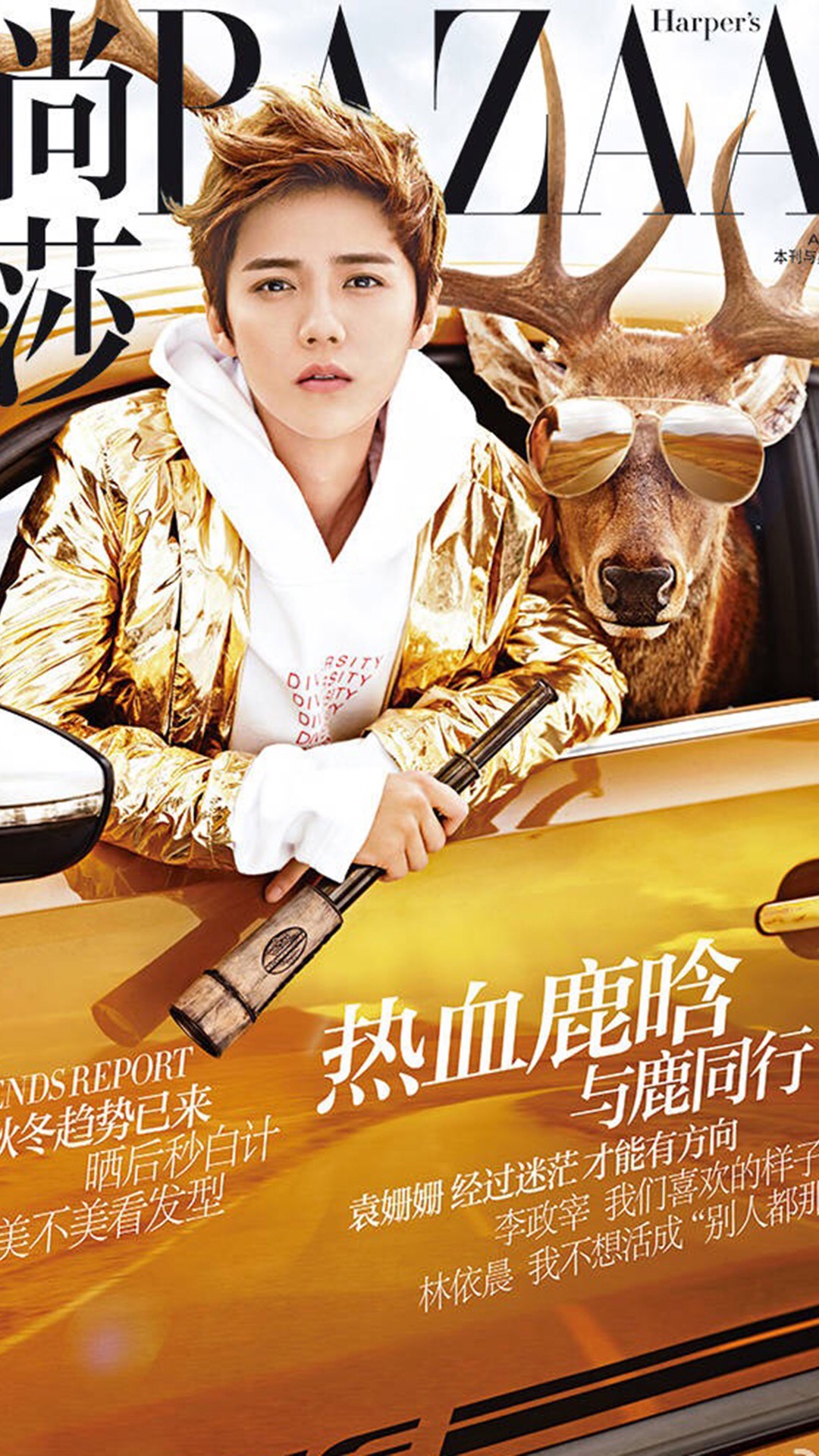 鹿晗高清手机壁纸大图,鹿晗高清壁纸2017卡通