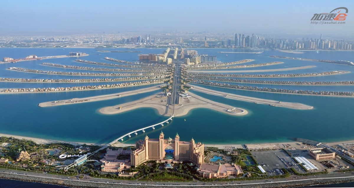 迪拜空中城市全景图,最壮观的迪拜图片