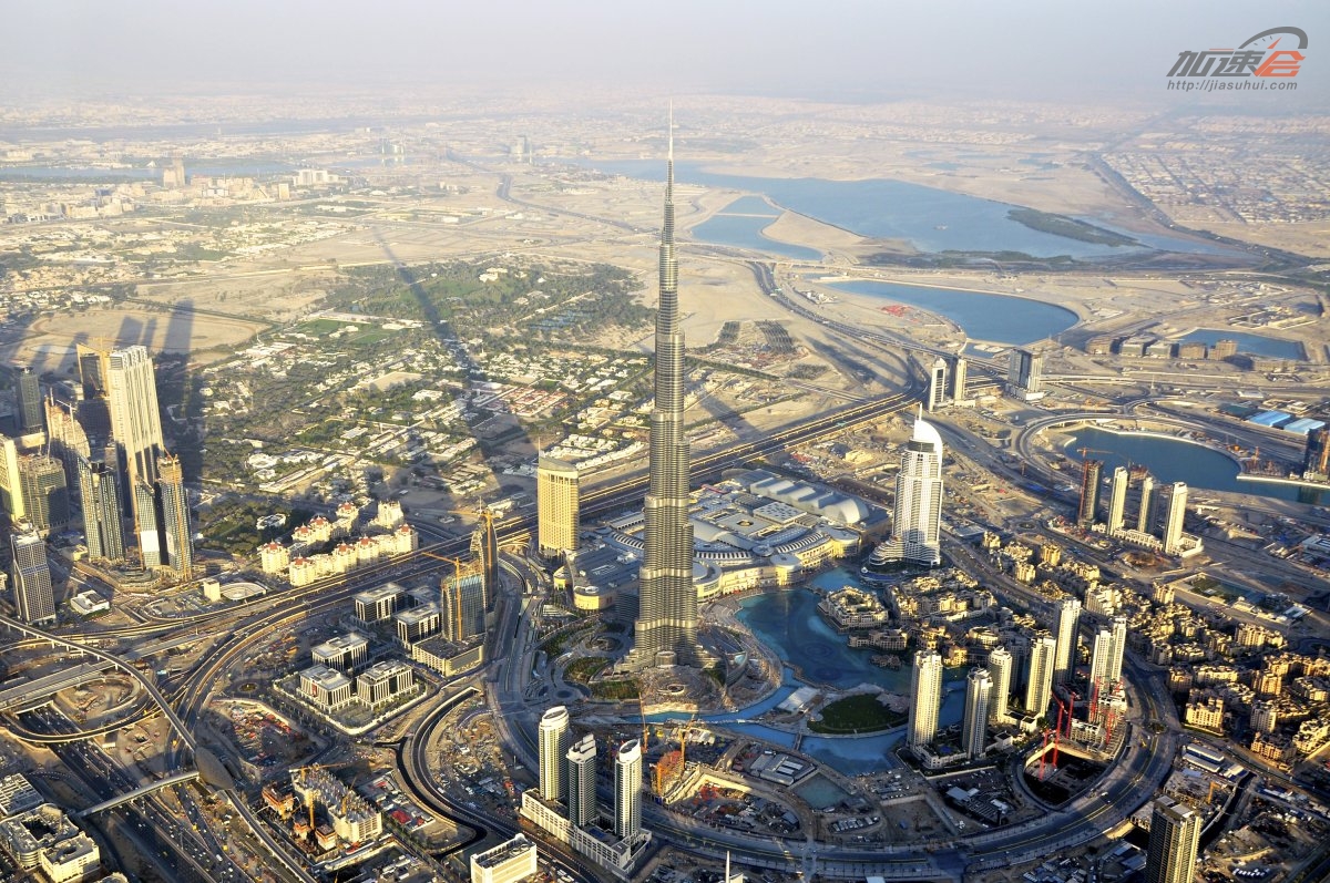 迪拜空中城市全景图,最壮观的迪拜图片