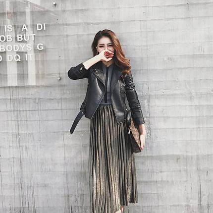 青年秋冬皮夹克穿搭,中长款皮夹克怎么穿才好看