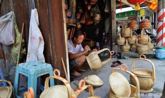 竹器怀旧老物件,民间传统工艺竹椅