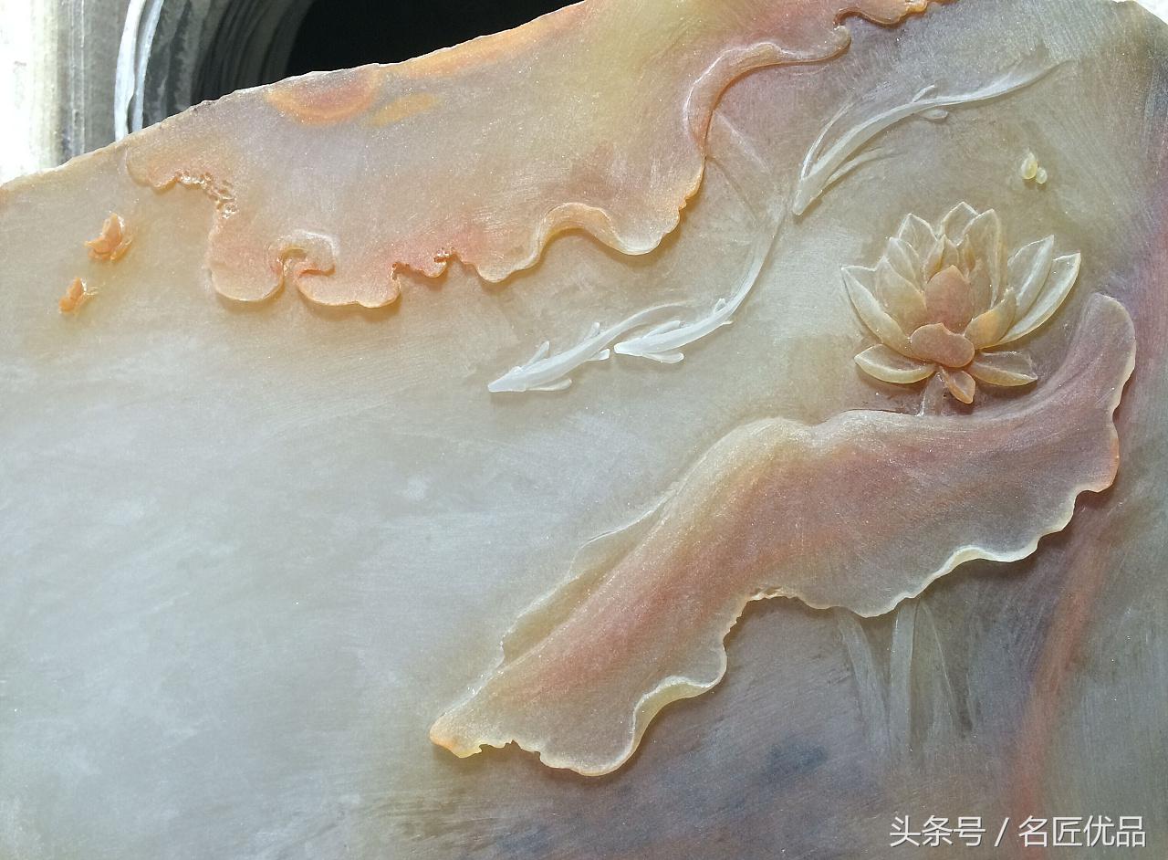 玉雕发丝雕刻过程图片欣赏,玉雕大师郑德雄黄龙玉最新作品