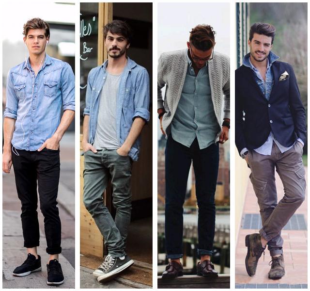 牛仔衬衫怎么搭配才能时髦又有型,牛仔衬衫整个穿搭都变得更高级了
