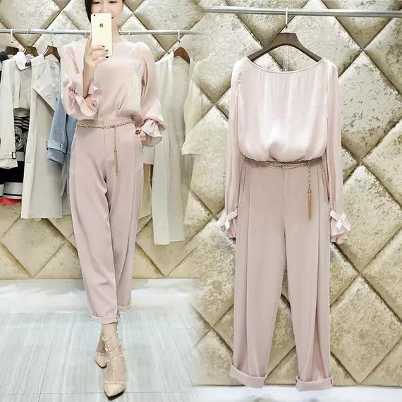 名媛风穿搭小香风套装,早秋气质淑女装