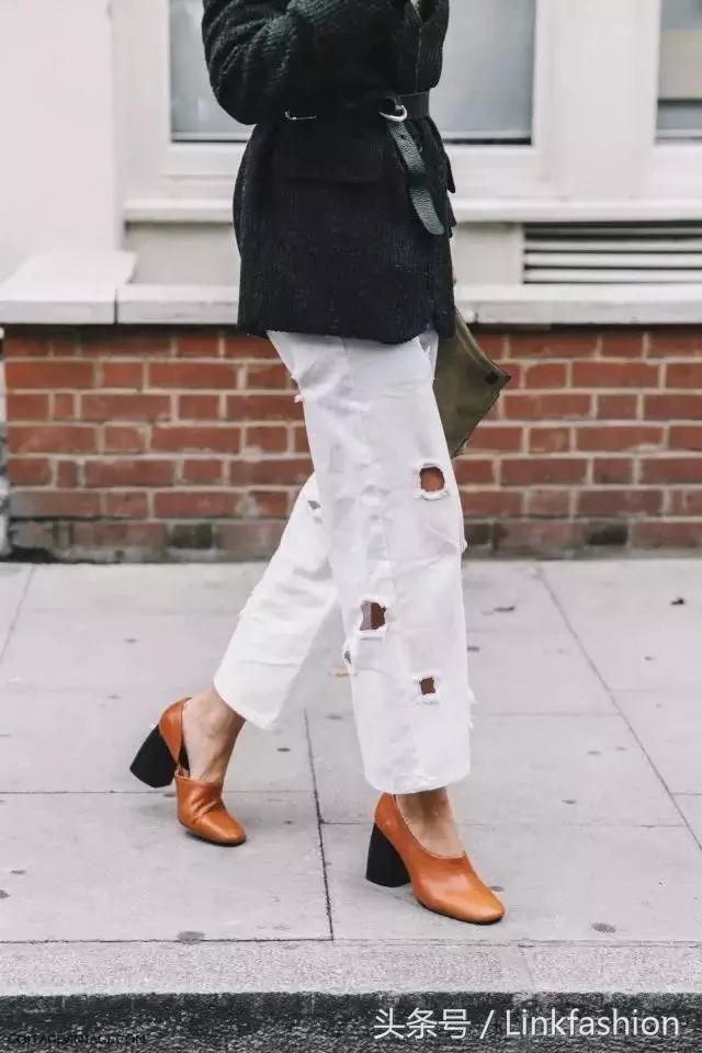 粗跟鞋怎么搭配显白显瘦,显高显瘦显腿长粗跟马丁靴