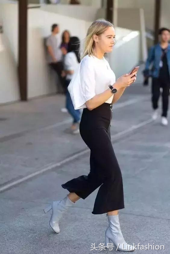 粗跟鞋怎么搭配显白显瘦,显高显瘦显腿长粗跟马丁靴