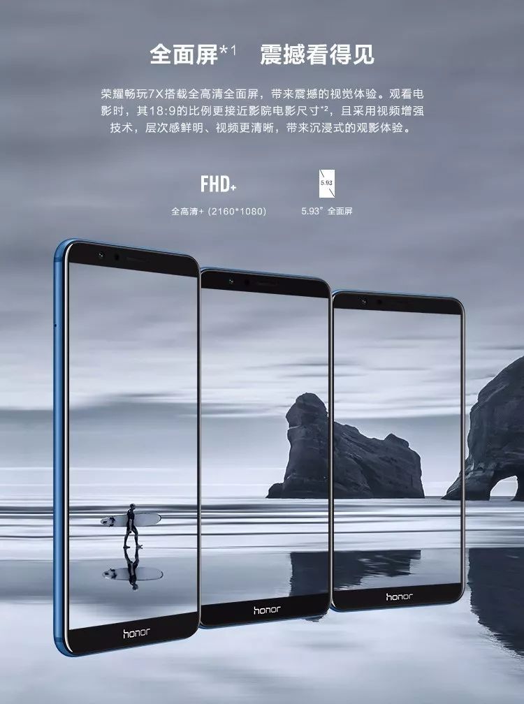 光荣畅玩7x市场最低价格,光荣7X全面屏手机价格