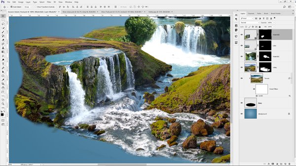 ps风景合成教程,ps小清新海边风格调色教程