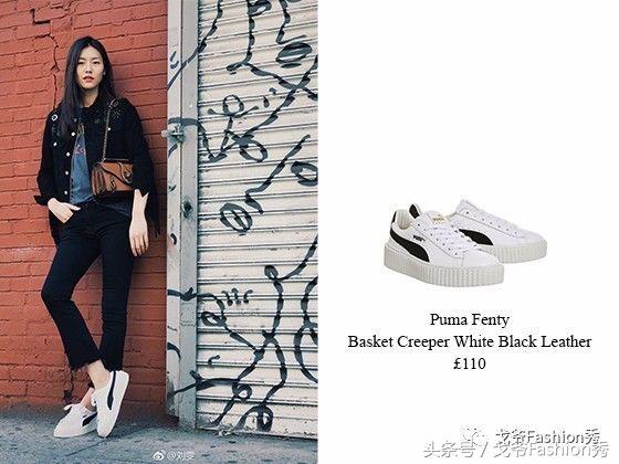 最新大表姐刘雯穿搭鞋子,刘雯真皮小白鞋广告