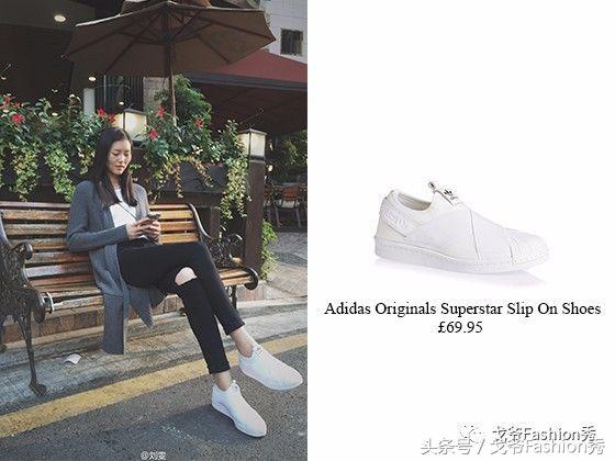 最新大表姐刘雯穿搭鞋子,刘雯真皮小白鞋广告