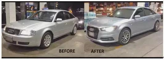 04老款奥迪a6改装现场视频,04老奥迪a6改装案例大全