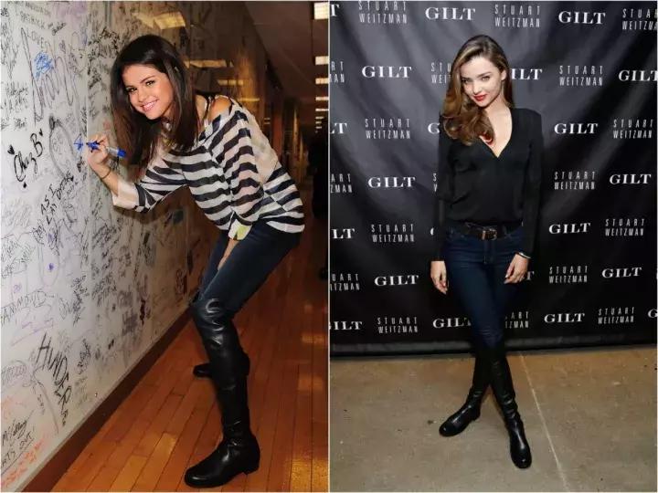 过膝靴冬季穿搭推荐,小众秋冬高筒过膝靴