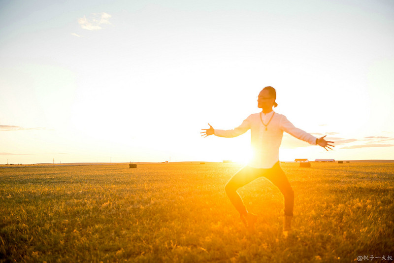 草原金秋美景图片,蓝天白云大草原的美图